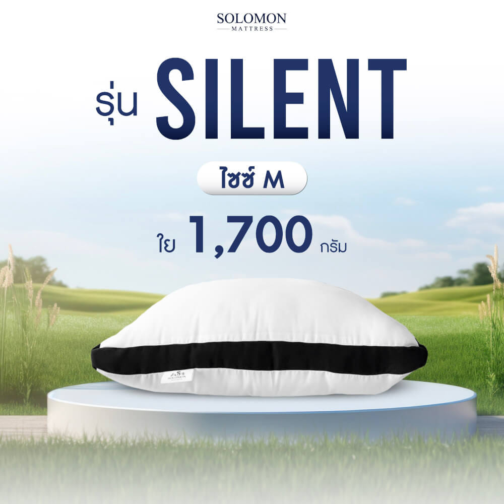 หมอนหนุนสุขภาพ SIZE M SOLOMON ใย 1,700 คุณภาพพรีเมียม รุ่น SILENT_9